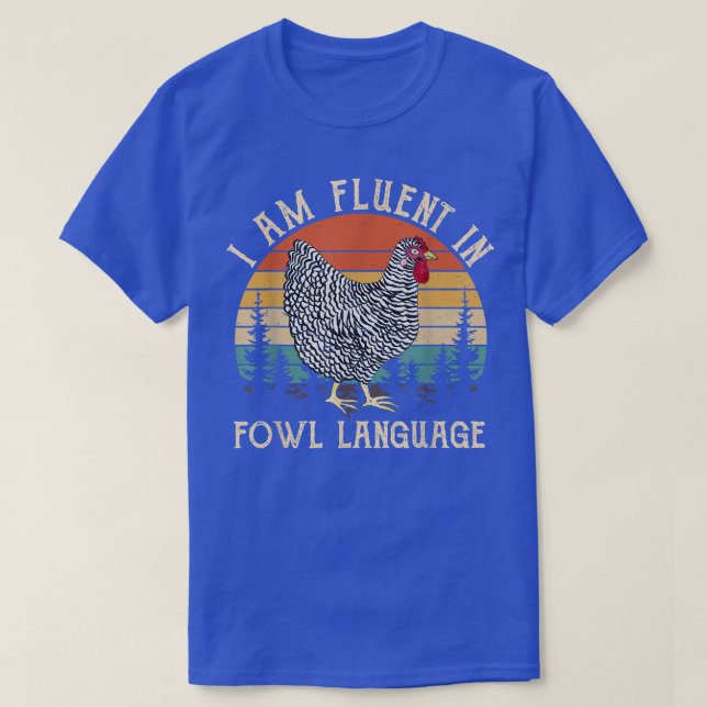 T-shirt Louveur De Poulet Je Suis Fluide En Langue Foule (Design devant)