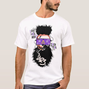 T-shirt love 2023 Tete de mort punk hipster skull lunette 
