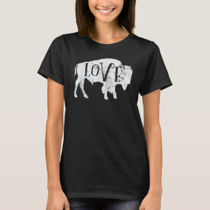 T-shirt Love American Bison Buffalo Wildlife Outdoor