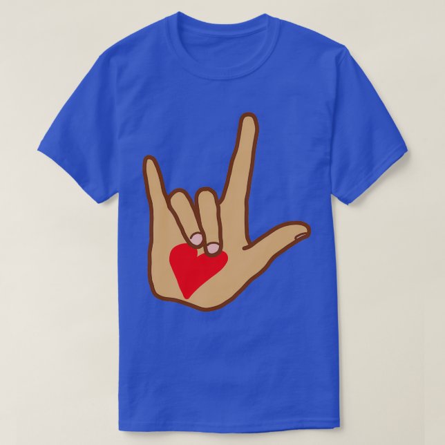 T-shirt Love American Sign Language Main (Design devant)