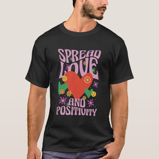 T-shirt love and positivity (Devant)