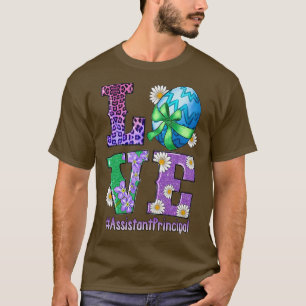 T-shirt LOVE Assistant Principal Bunny Pâques mignonne Hap