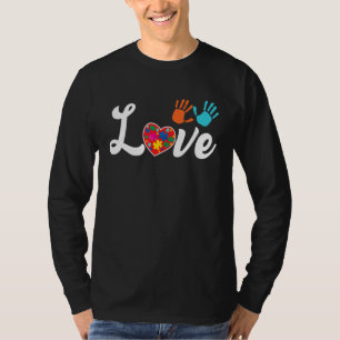 T-shirt Love Autistic Heart Sensibilisation sur l'autisme 