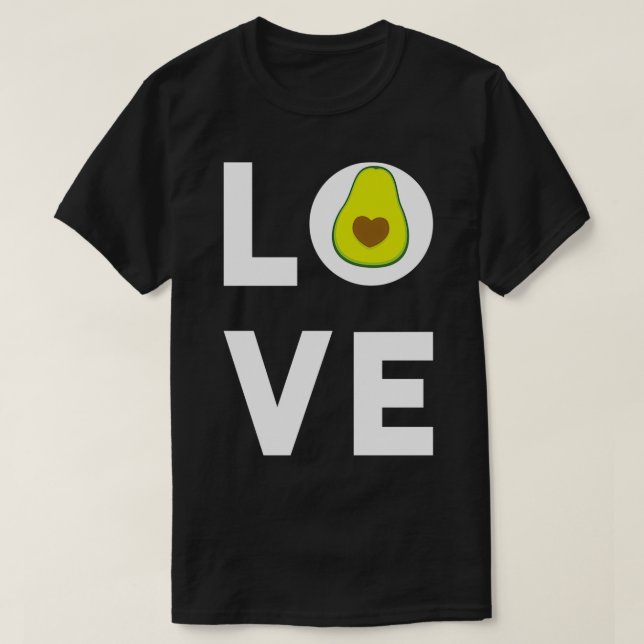 T-shirt Love Avocado Funny (Design devant)