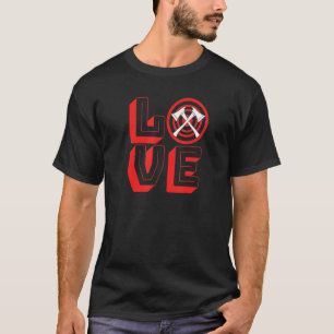 T-shirt Love Ax Throwing Graphique