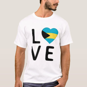 T-shirt Love - Bahamas Drapeau