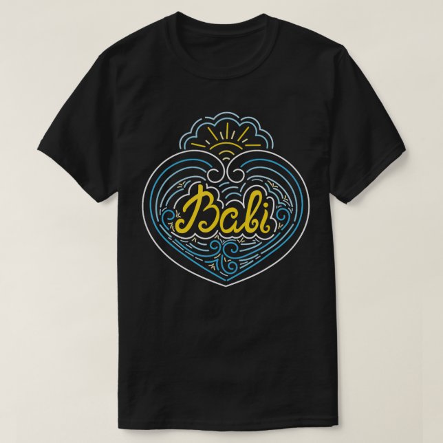 T-shirt Love Bali Indonésie Souvenir tropical (Design devant)