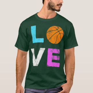 T-shirt Love Basketball Team Fan Cadeau