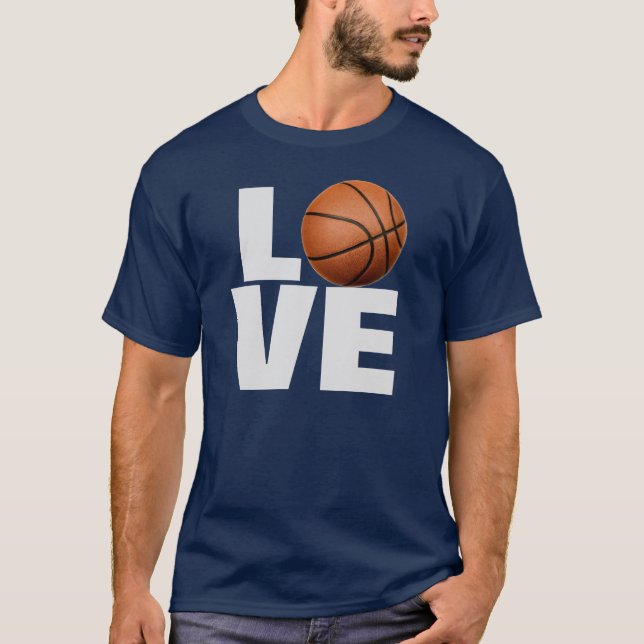 T-shirt Love Basketball - Tee - shirts de sport bl (Devant)