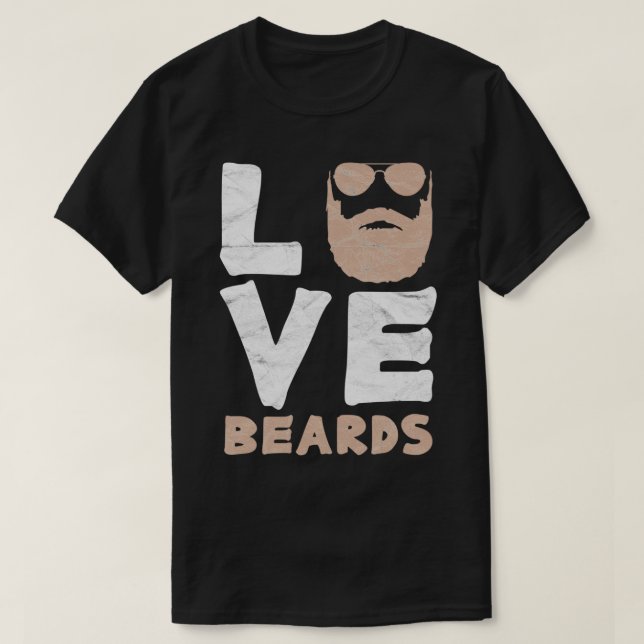 T-shirt Love Beares Cadeaux Beard Pour Hommes Classique TS (Design devant)