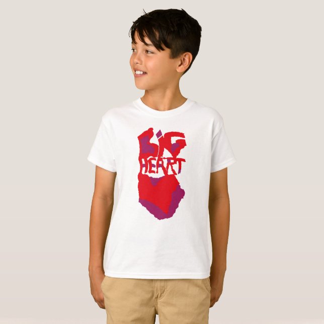 T-shirt Love.Big heart/Corazon Grande love by Masanser pix (Devant entier)