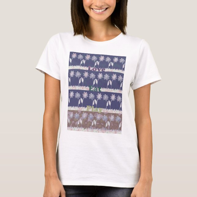 T-shirt Love Bleu Baby shower couleurs.png (Devant)