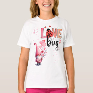 T-shirt Love Bug -- Gnome, Fleurs, Ballons