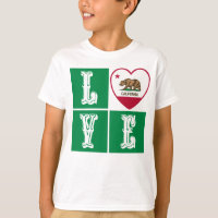 Love California Republic State Drapeau Heart Pride