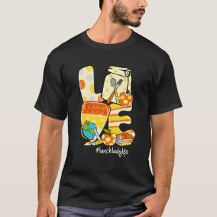 T-shirt LOVE Candy Corn Déjeuner Lady Life Automne Hallowe