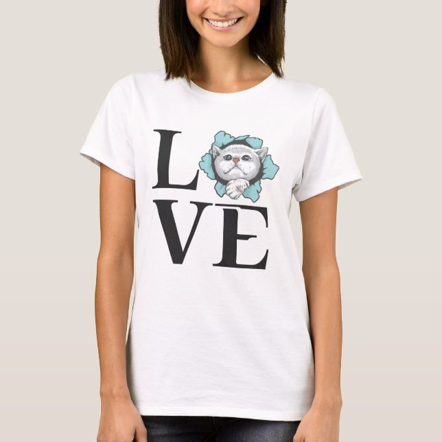 T-shirt Love Cats (Devant)