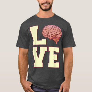 T-shirt Love Cerveau Santé mentale 3104