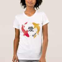 Love Circles Japonais Accent Koi Love Le cadeau de