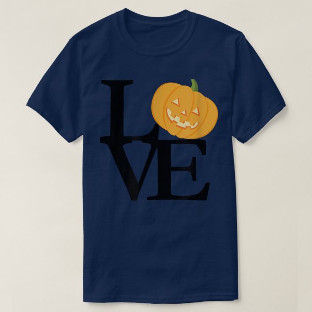 T-shirt Love Citrouille Halloween T 5923 (Design devant)