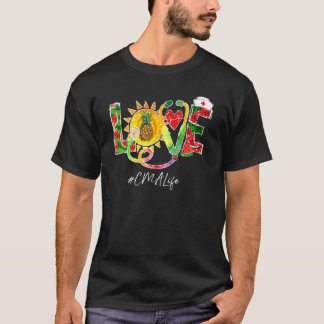 T-shirt Love Cma Nurse Off Duty Watermelon Pineappon Summe