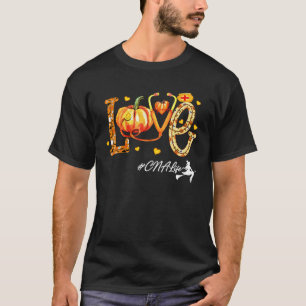 T-shirt Love CNA Life Citrouille Automne Automne Thanksgiv
