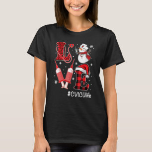 T-shirt Love CVICU Nurse Life Snowman Syringe Noël Nu