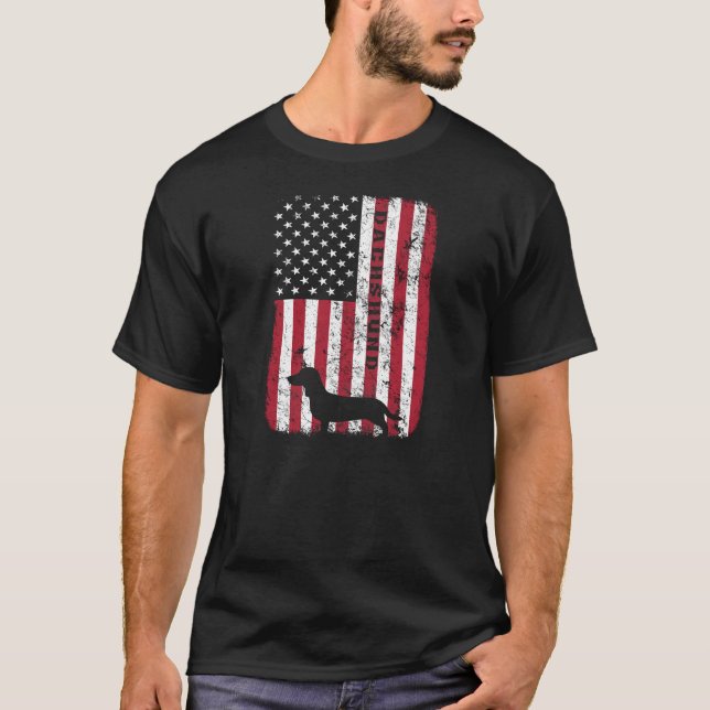 T-shirt love Dachshund Funny Don (Devant)