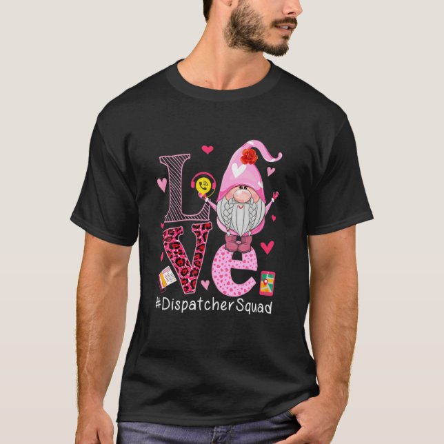 T-shirt LOVE Dispatcher Squad mignon Heureuse Sainte-Valen (Devant)