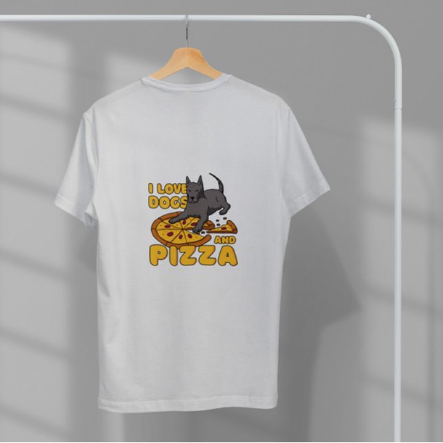 T-shirt Love Dogs Pizza (Créateur téléchargé)