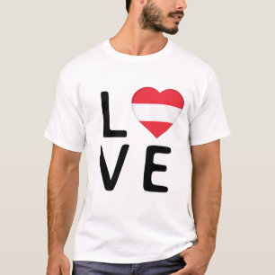 T-shirt Love - Drapeau Autriche