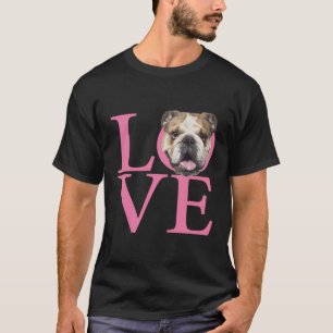 T-shirt Love English Bulldog