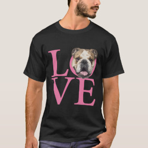 T-shirt Love English Bulldog