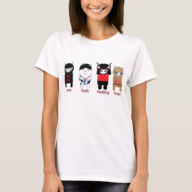T-shirt Love Faith Guérir Hope (Devant)
