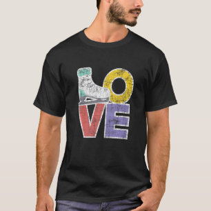T-shirt Love Figure Patinage de glace Patinage Danser