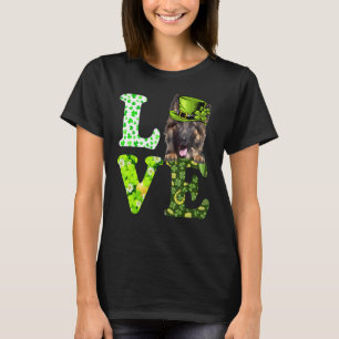 T-shirt Love German Shepherd St Patrick's Day Shamrock Iri