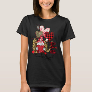 T-shirt Love Gnome Teacher Squad Happy Valentine Gnome Tea