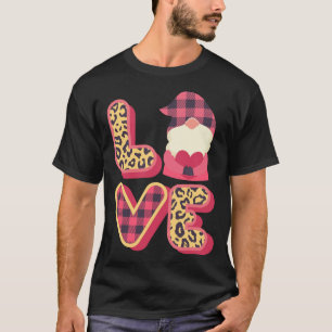 T-shirt Love Gnome Valentines Day, Love Valentine Gnomes H