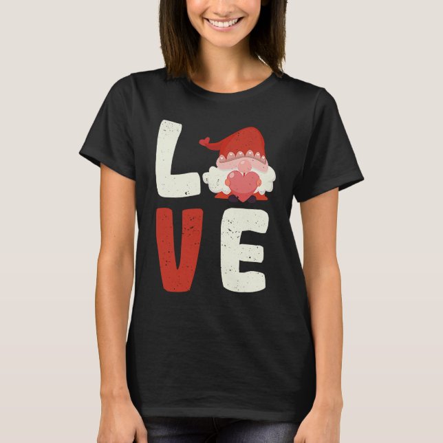 T-shirt Love Gnome Valentine's Day  V Day Gnomes  Couples (Devant)