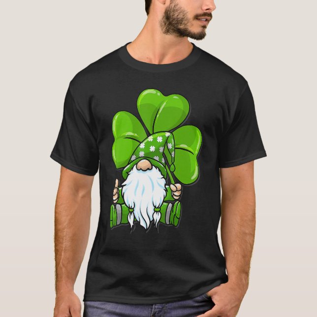 T-shirt Love Gnomes Shamrock irlandais St Patrick's Day Fo (Devant)