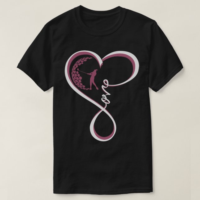 T-shirt Love Golf Heart (Design devant)