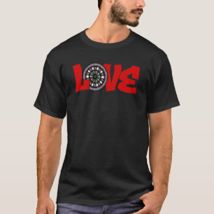 T-shirt Love Graphic Dart Player Darts Dartboard Triple 20