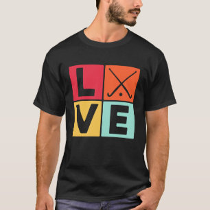 T-shirt Love Graphic Joueur de hockey de terrain Hockey St