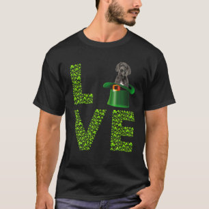 T-shirt Love Great Dane Leprechaun Lover Shamrock