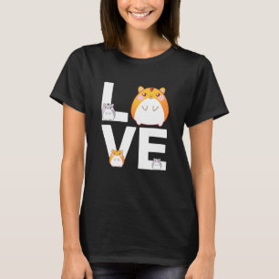 T-shirt Love Hamsters Chemise Animal Jouets Animaux Animau