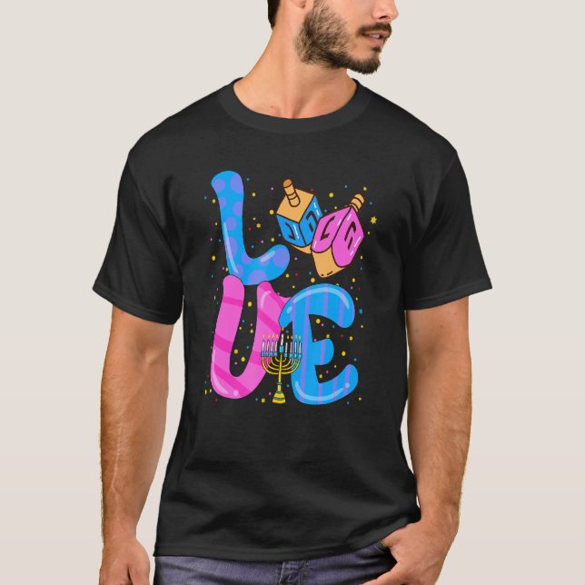 T-shirt Love Hanoukka Dreidel Happy Chanukkah Costume Jewi (Devant)