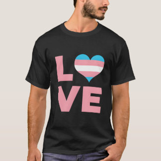 T-shirt Love He Transgender Flag