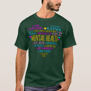 T-shirt Love Heart Facts Soutien en santé mentale