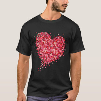 T-shirt Love Heart Graphic Valentine'S Day Filles Filles B