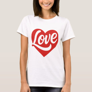 T-shirt Love Heart Logo – Red Romantic Symbol