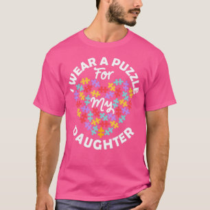 T-shirt Love Heart Sensibilisation sur l'autisme Je Porte 